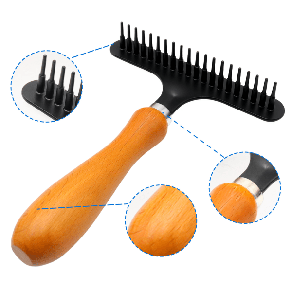 Mattkorrigerare Shag Rug Rake Carpet Groomer Rake Hand Held Carpet Rake