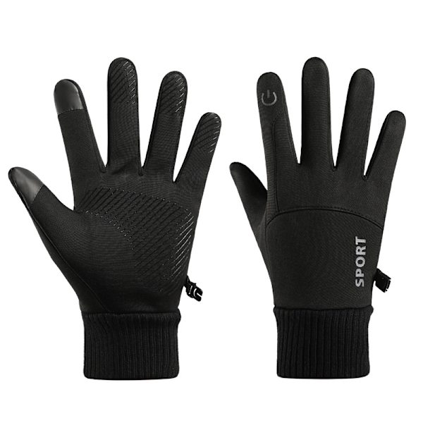 Termiske hansker berøringsskjerm full finger vinter varme hansker for menn, bl