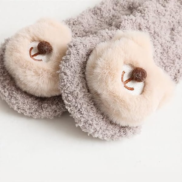 3 par Baby Winter Fluffy Fuzzy Slippersokker Cute Animal Fuzzy Home S