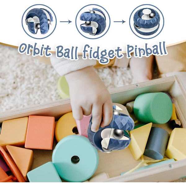 Spår Flipperspel Finger Spinner, Unika Fidgetleksaker Orbit Ball Toy, Finger Fidget Spinner Cube, Nyhet Pärlor Spår Infinity Cube Stress Relief Balls,  (Grön)