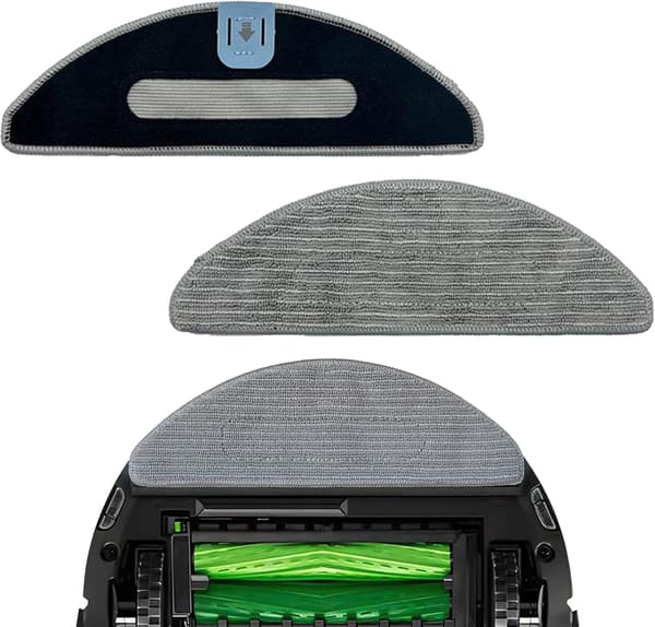 4-pak Erstatningsmoppeklude til iRobot Roomba Combo i5, i5+, j5, j5+ Robot - Genanvendelige, Vaskbare, Mikrofiber Tilbehør