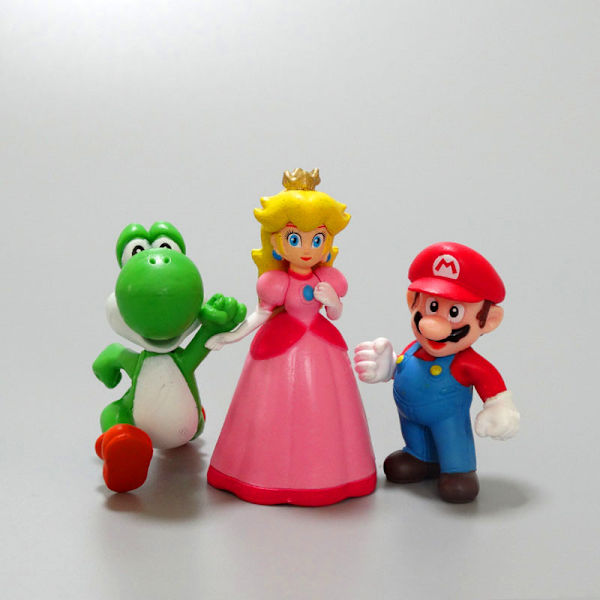 6 st Super Mario Figur Söt Leksak Dockor Figurer Samling Present 6st 3