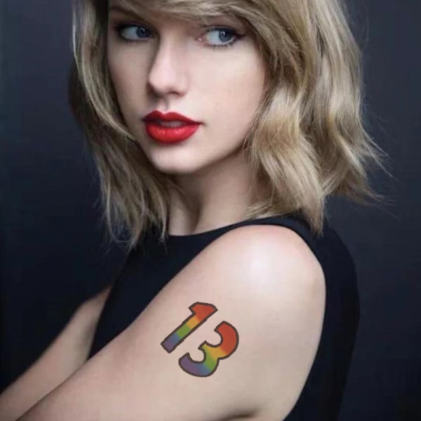Taylor//13 Hands/13/Tilapäiset Tatuoinnit, Swifties Lahjat Juhlatarvikkeet