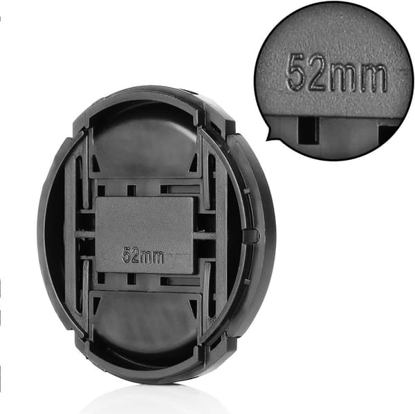 52 mm objektivlock, objektivlock med snäppfäste, 4 st