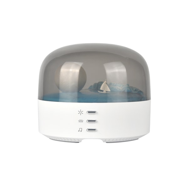 Nattlyshøyttaler, ambient skrivebordslampehøyttaler med Bluetooth (hvit)
