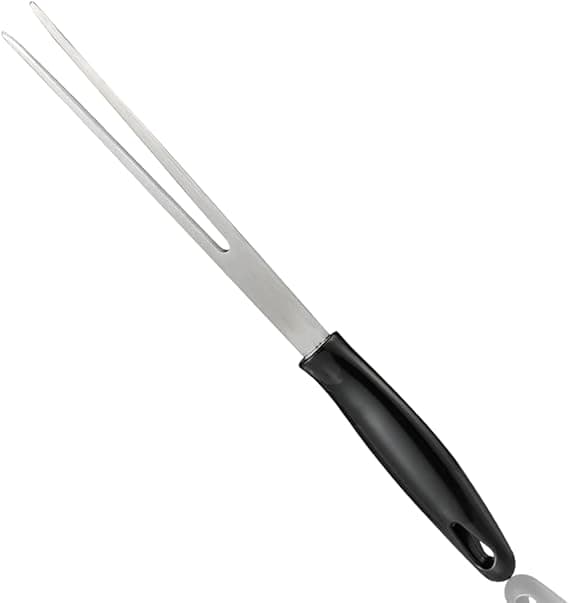 Udskæringsgaffel i rustfrit stål, 27,5 cm, sort
