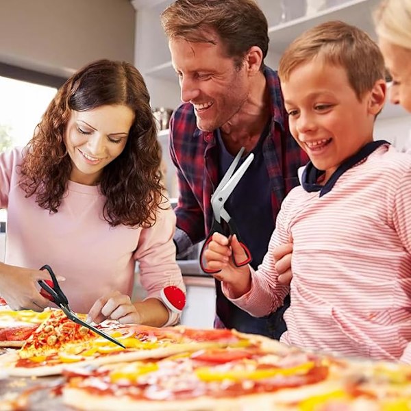 Pizzasaks, Pizzakutter Pizzakutter Rustfritt Stål Pizzakutter, Multifunksjonell Kjøkkensaks for Kutting av Pizza, Pasta og Paier