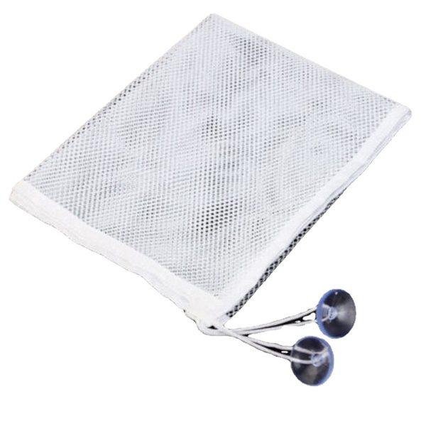 Opbevaringsnet med sugekopper 34x45 cm Hvid Hvid