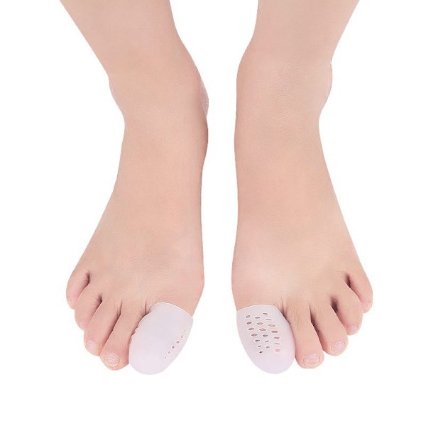 Storetåbeskytter, 4 stk. tåbeskytter, gel tåhætter til storetåen bløde og lindrer fodsmerter og mod vabler og ligtorne - Unisex - 4,5*2,4 cm