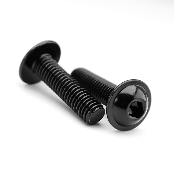 M6 x 18mm Unbrako Skruer 304 Rustfrit Stål Sort Fuld Gevind Cylindrisk Unbrakonøgle Ideel til Møbler Mekanisk Udstyr (100 stk)