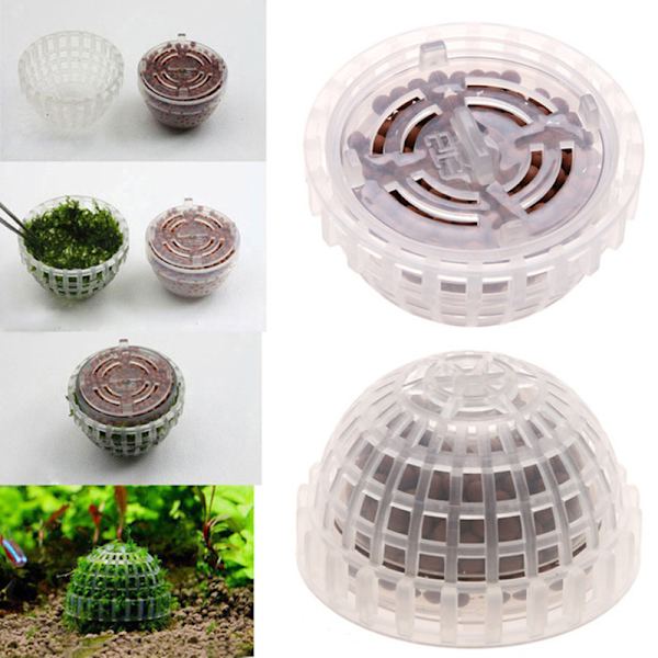 Akvarie Plastmoskugle, Akvariefisketank Funktionel Levende Planteholder