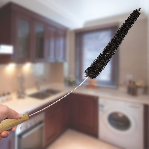 70 cm pitkä patteriharja, nailonharja, lemmikkieläinten karvoista vapaa patteriharja, harjat nurkkien ja kolojen puhdistamiseen, vakaa ja joustava patteriharja