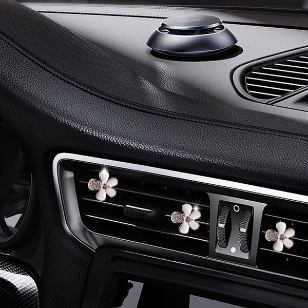 3 st Daisy Car Vent Clip, söta Daisy-formade bildekorationsklämmor, bil O