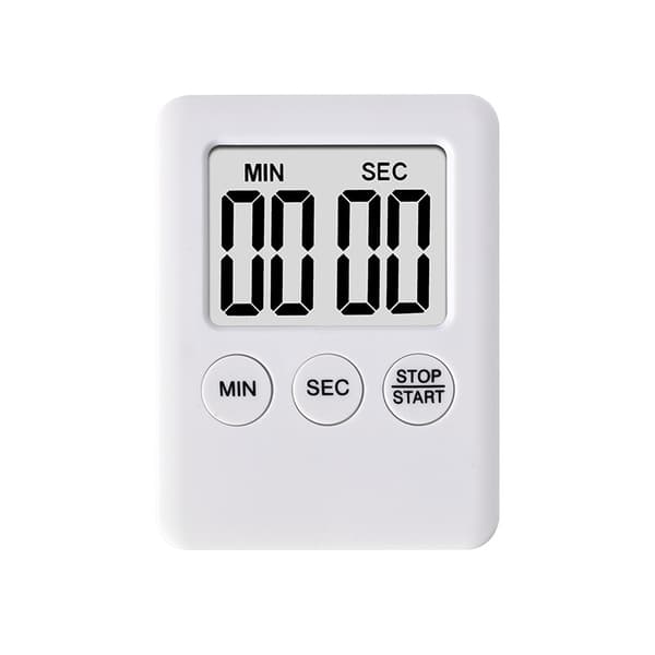 Digital timer med magnet - køkkenur hvid