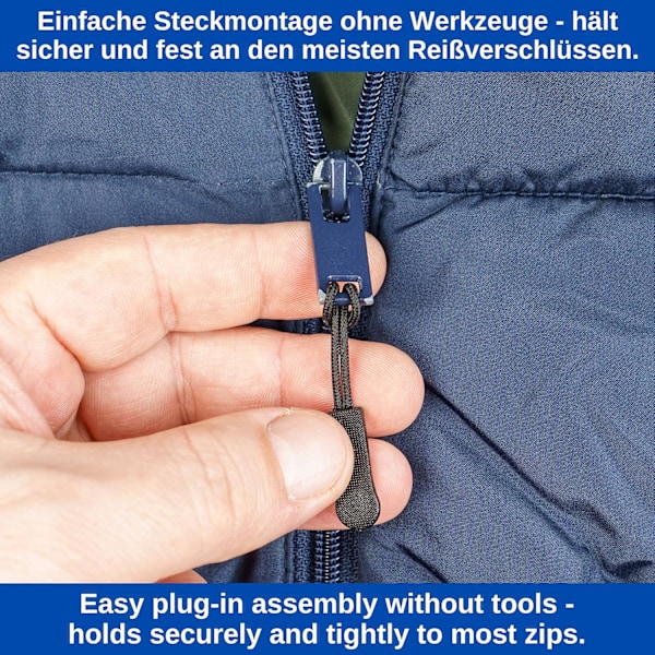 24 st Dragkedjekläppar Insats Svart Nylon Slider för Alla Reparationer, Dragkedjeersättningskläpp för Sportkläder, Ryggsäckar och Jackor