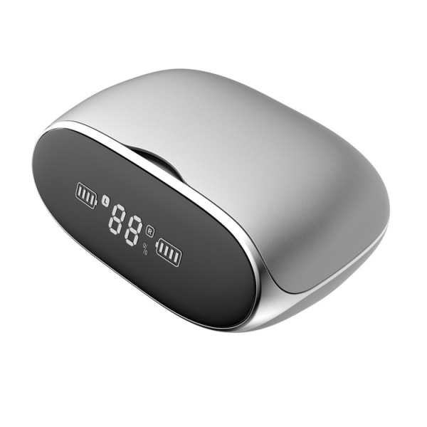 Metallstruktur Luoda Bluetooth 5.0, högupplöst ljudkvalitet, in-ear sporthörlurar, silvergrå