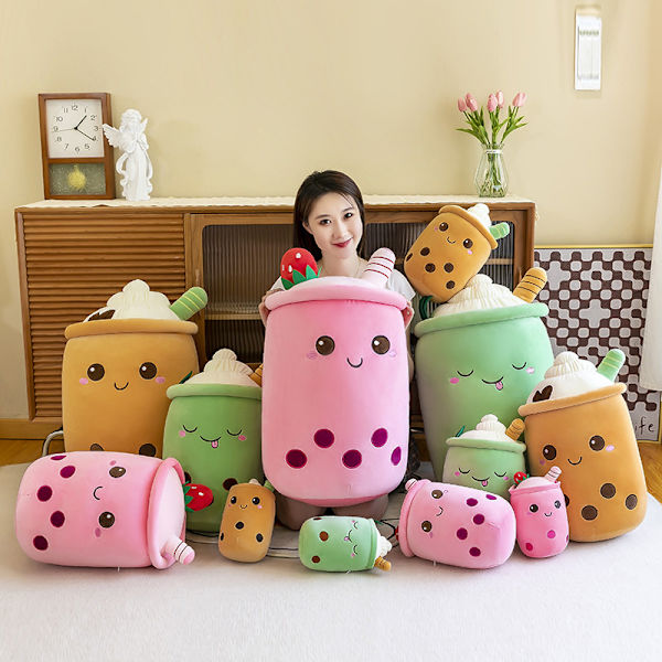 Bubble Tea 24CM Plysdyr - Plysdyr - Kawaii Blød Pude