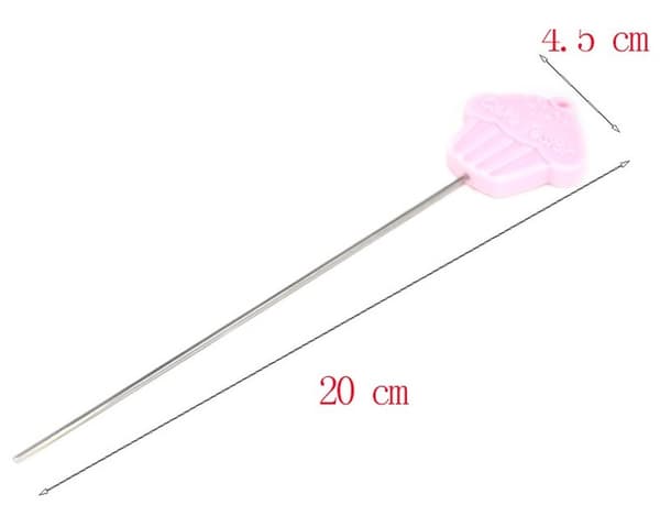 Rostfritt stål Cake Tester Söt Cupcake Shape Cake Tester Probe Skewe