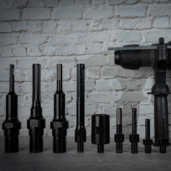 2 Stk. Boremaskineadapter - 5/8\"-11 Han til SDS Plus Skaftadapter til Diamantbor | Kort Adapter for Nem Boring