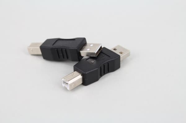 2 kpl Tulostinsovitin USB-uros B-uros USB-sovitinmuunninliitin A