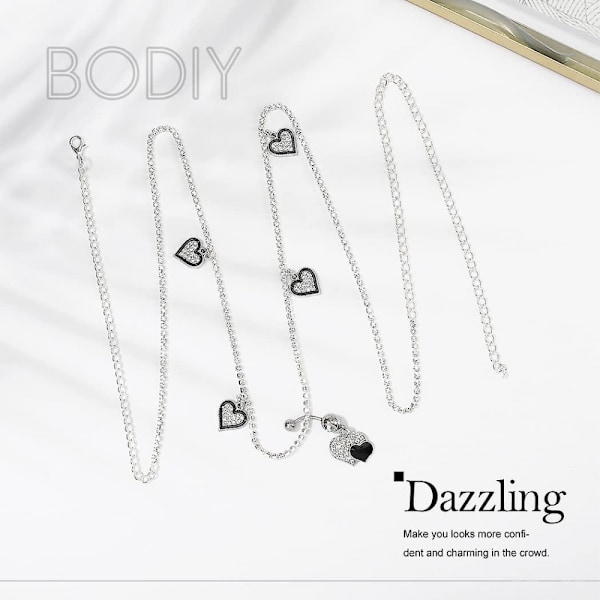 Bodiy Crystal Belly Chain With Belly Button Ring Sparkly Waist Chains Bling