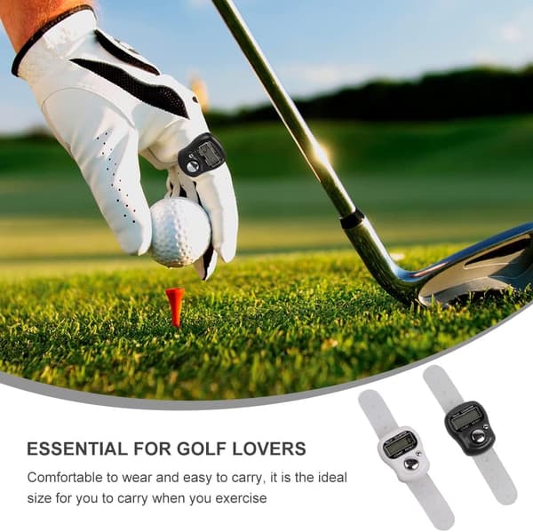 Manuell teller, digital teller, fingerteller, LED-fingerteller, elektronisk LED-telling, for golf