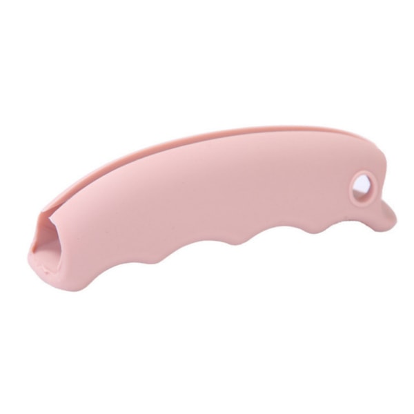10 stk. poseholder i silikone til poser - Arbejdsbesparende poseholder i plast - Komfortabel og bærbar poseholder til indkøb (Pink), 9*2,5 cm
