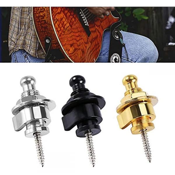 Gitarstropplåser Knapper 10stkpose Metall Gitarstroppknapper Hurtigutløsning