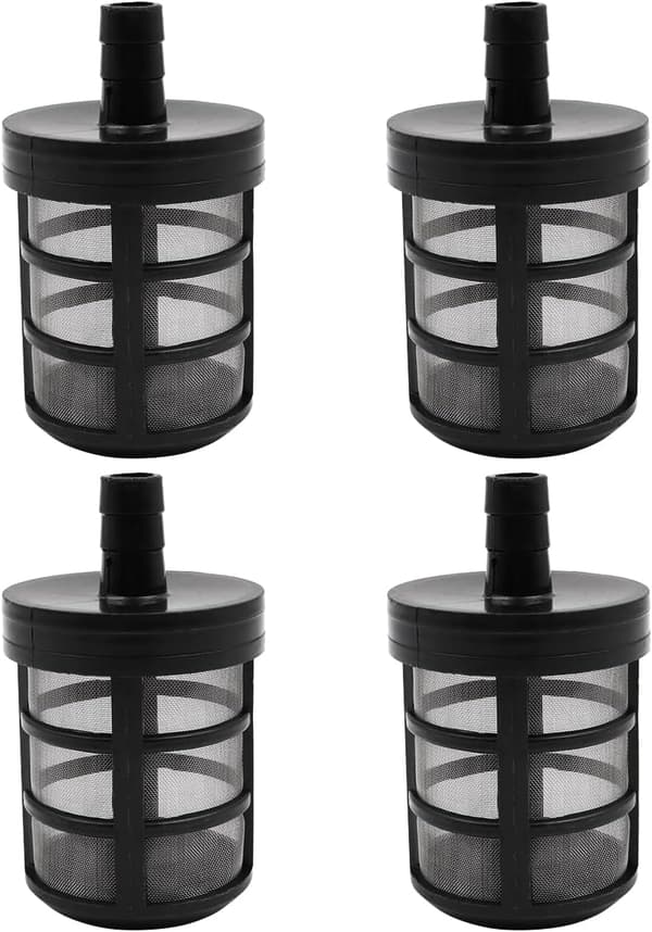 Set med 4 slangfilter kompatibla högtryckstvättar svarta