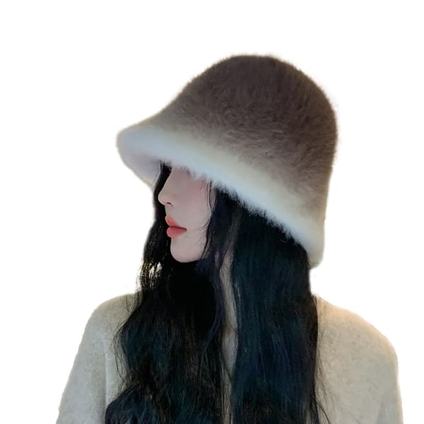 Varm klokkehatt for kvinner, lodden vinterfiskerhatt, 27*18cm