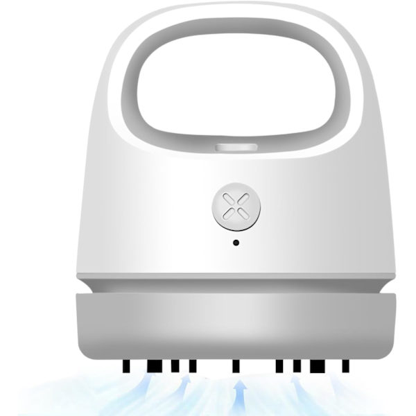 Mini genopladelig bordstøvsuger: USB genopladelig, bærbar, trådløs, 360° roterbar, mini håndholdt støvsuger til skole, hjem, kontor (