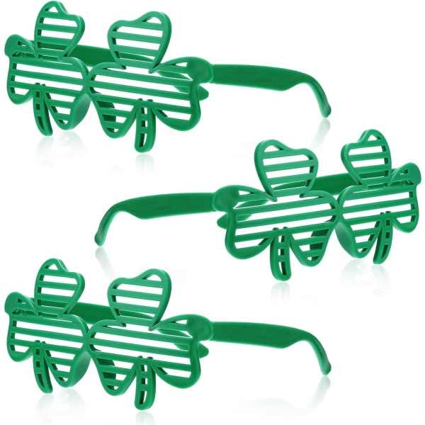 10 stk Shamrock-blader Briller Grønne Leprechaun Briller Kostyme Briller