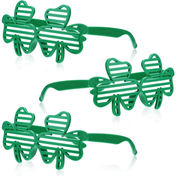 10 stk Shamrock Leaves Briller Grønne Leprechaun Briller Kostyme Briller