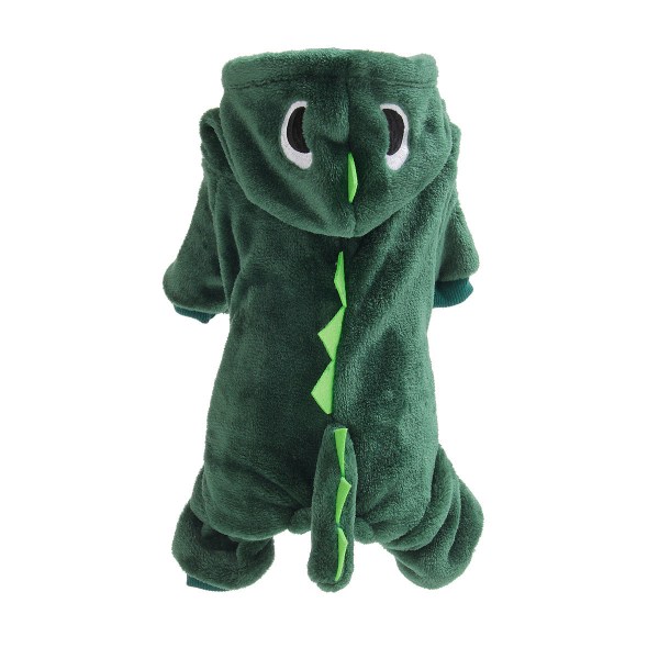 Hvalpeklæder, Vintertøj til Hunde, Varm Koral Fleece Hundetøj, Fleece, Vinter, Sød, Dinosaur