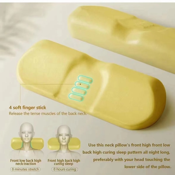 Nackkudde i Memory Foam för Stelhet och Smärtlindring, Nackstödskudde Nackrulle Kudde för Sängkudde (Mörkgrå)
