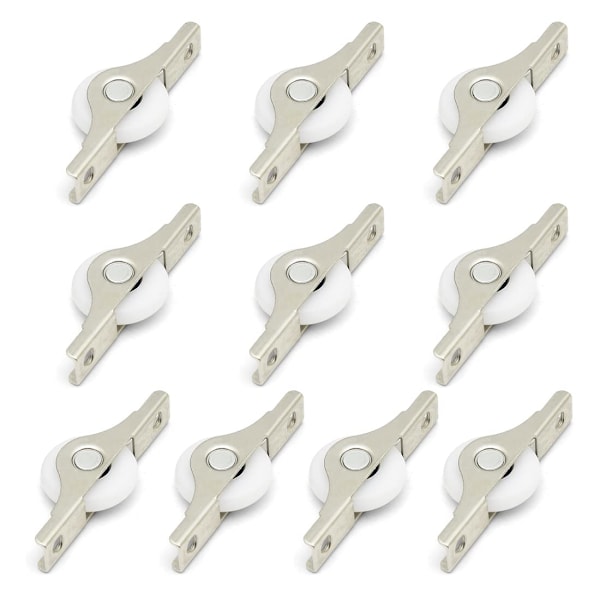 10pcs Mini Soft Rubber Casters with Metal Plate and Screws for Furniture