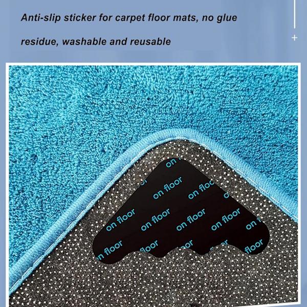 Halkskyddande mattglidare, mattglidare - Dubbelsidiga tvättbara mattstickers - Halkskyddande mattglidare för att hålla din matta på plats och göra hörn