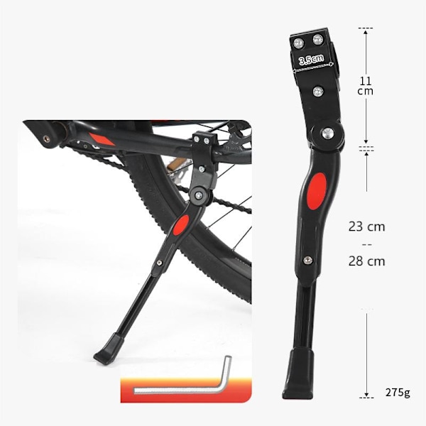 Justerbart cykelstöd för vuxna, unisex, svart, 20\"-27\" för cykel, mountainbike, landsvägscykel