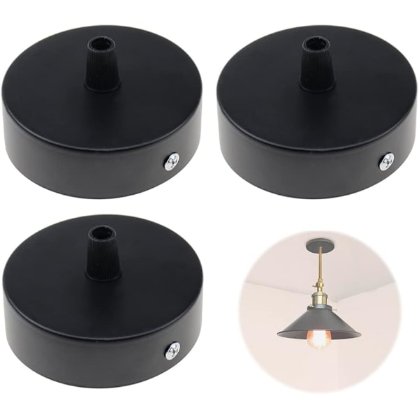 3 stk takbaldakin 8cm ledningstrekk for lysekrone magnetisk konturert wi