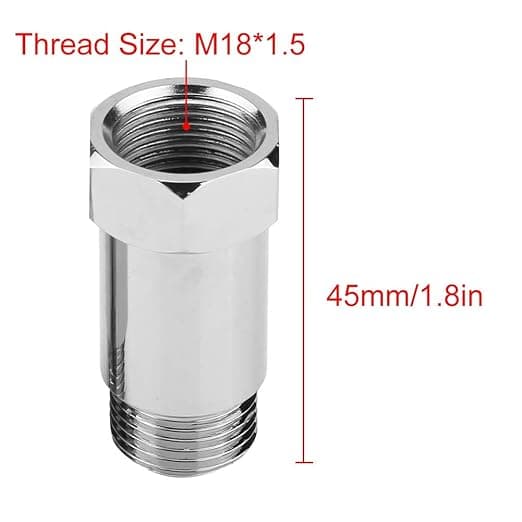 Iltføler 2 stk. 45 mm M18*1.5 Check Engine Light Eliminator O2 Adapter +