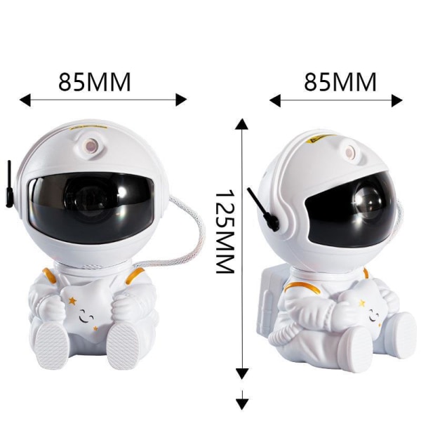 Galaxyprojektor Nebuleffekt - Stjärnprojektor med fjärrkontroll Vit