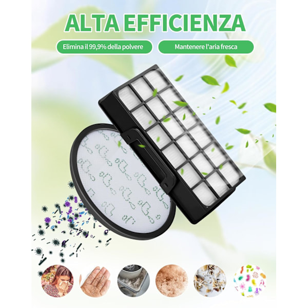 Filterpakke RO72xx for Rowenta X-Trem Power Cyclonic RO7212EA RO7236EA RO7262EA RO7260EA Støvsugerfilter for Rowenta Silence Force Cyclonic ZR