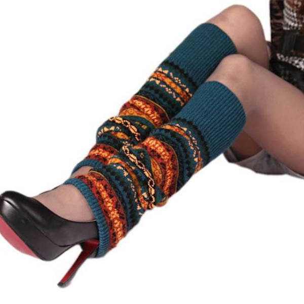 Sukat Naiset Retro Etninen Tyyli Casual Syksy Ja Talvi Väri Neuloa