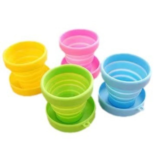 Collapsible Water Cup Cup, Set of 4 Travel Camping Mug Cup with Lid, Collap