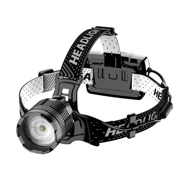 USB-C oppladbar LED-hodelykt, ultra kraftig 90 000 lumen 4 moduser hodelykt