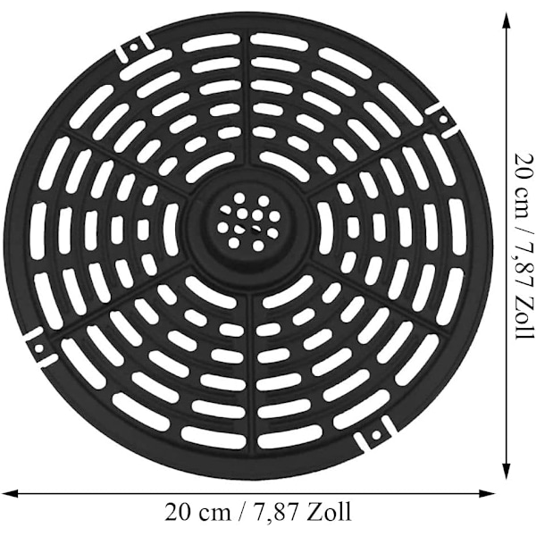 Gjenbrukbare Air Fryer-matter, Air Fryer-stekematter, Air Fryer-grillpanne, Air Fryer-erstatningsstativ med non-stick-belegg for tilberedning av grillet kjøtt, grønnsaker