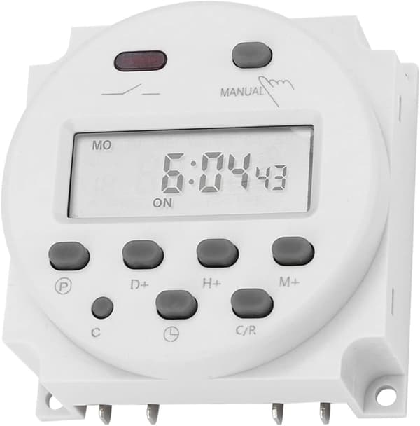 CN101A DC 12V 16A Mini LCD Digital LCD Power Ukentlig Programmerbar Timer Relé Bryter Digital Mikrodatamaskin Kontroll Strøm Timer Bryter
