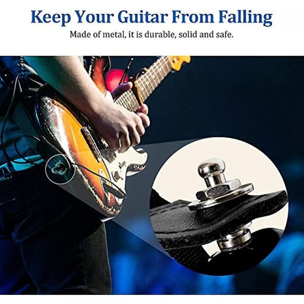 Gitarstropplåser Knapper 10stkpose Metall Gitarstroppknapper Hurtigutløsning