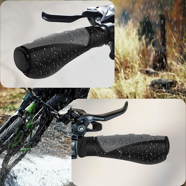MTB Håndtak Sklisikre Ergonomiske Sykkelhåndtak Sykkelstyrehåndtak, Sykkelhåndtak for 22mm BMX/Sparkesykkel/Mountainbike/Urban Sykkel