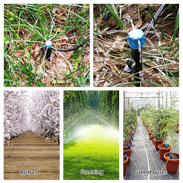 20 stk. justerbar drypvandingssprinkler, 360 graders 8-huls mikro drypvandingssprinkler